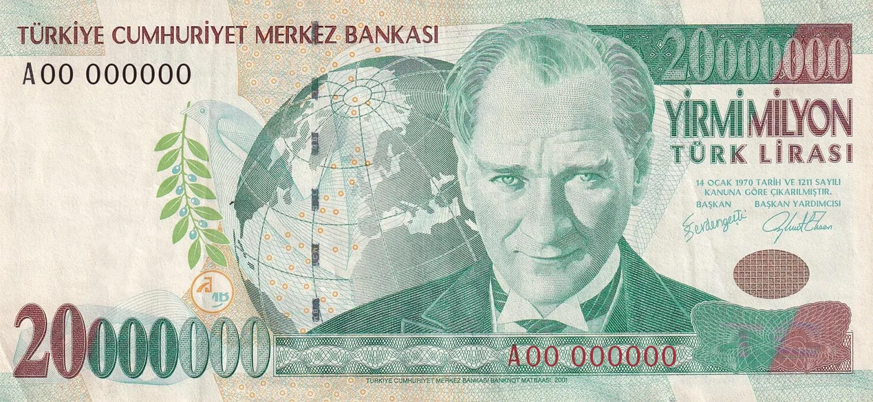 20 Milyon Türk Lirası